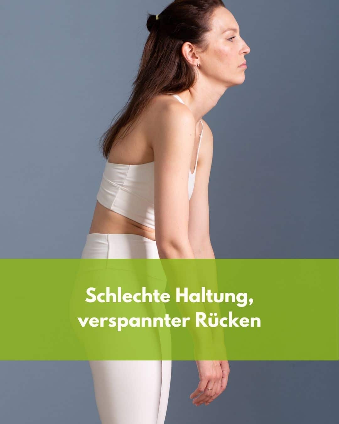 Schlechte Haltung verspannter Rücken